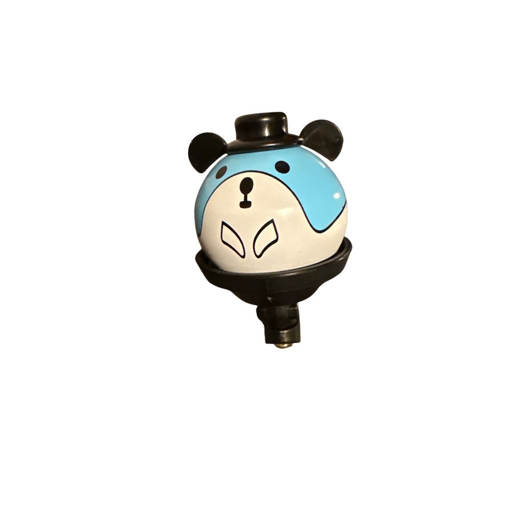 Blue Bear with Top Hat Kids Bicycle Bell Handlebar Accessory Novelty Ring Horn